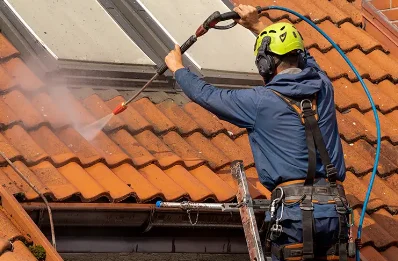 Démoussage et hydrofuge de toiture à Lannux